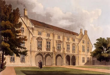 Außenansicht der Magdalene College Bibliothek, Cambridge, aus 