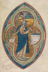 Miniatur aus einem Kompendium in historiae genealogia Christi, 1200-1250