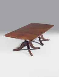 Irischer Regency Zwillingssäulen-Esstisch