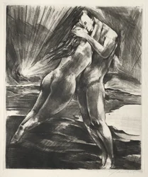 Arno Holz Mappe: Schwebendes Paar