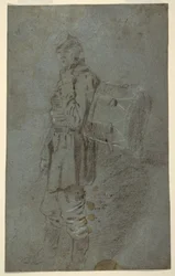 Seitenansicht eines Trommlers, ca. 1864