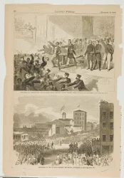 Vertreibung von Schwarzen und Abolitionisten aus dem Tremont-Tempel, Boston, Massachusetts am 3. Dezember 1860