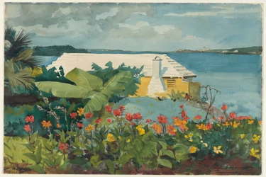 Blumengarten und Bungalow, Bermuda