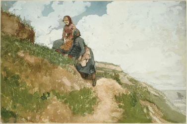 Mädchen auf einer Klippe