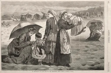 Am Strand von Long Branch - Die Kinderstunde, 1874