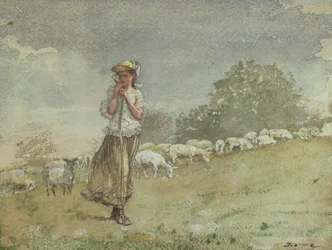 Schafe hüten, Houghton Farm, ca. 1878-79