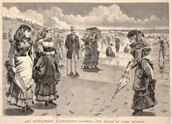 Der Strand von Long Branch, aus Appletons