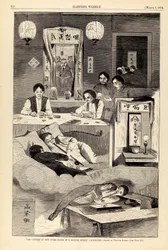 Die Chinesen in New York--Szene in einem Baxter Street Club-Haus, aus Harper