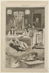 Die Chinesen in New York - Szene in einem Klubhaus an der Baxter Street