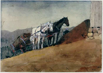 Die Scheune auf dem Hügel - Houghton Farm, 1874