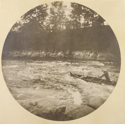 Thomas Johnston Homer II und Fred Collins beim Kanufahren