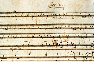 Autograph-Partitur des Requiems, K. 626 von Wolfgang Amadeus Mozart (1756-1791)