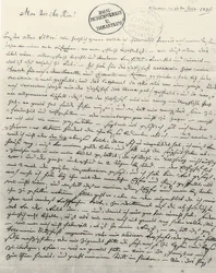 Eigenhändiger Brief an den Vater