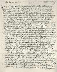 Wolfgang Amadeus Mozart (1756-1791) österreichischer Komponist. Eigenhändiger Brief an den Vater. Wien 6. Dezember 1783