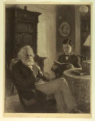 Longfellow in seinem Arbeitszimmer