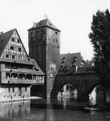 Henkersteg, Nürnberg, Bayern, Deutschland, um 1900