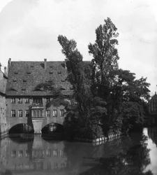 Heilig-Geist-Spital, Nürnberg, Bayern, Deutschland, um 1900