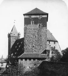 Der fünfeckige Turm, Kaiserstallung, Nürnberg, Deutschland, ca. 1900er Jahre