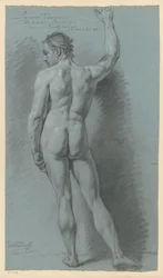 Stehender männlicher Akt, vom Rücken gesehen (1. Preis 1774)