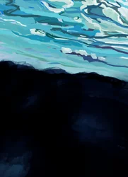 Untergetauchtes blaues Licht