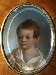 Porträt des Dichters Alexander Sergejewitsch Puschkin als Kind