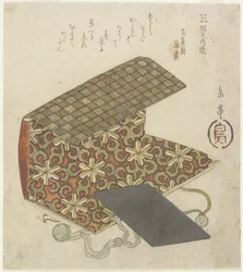 Gemustertes Faltblatt für Horinouchi Circle, Mitte des 19. Jahrhunderts