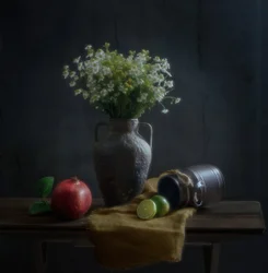 Rustikales Blumen-Stillleben