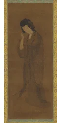 Die stehende Figur einer Frau, späte Ming- oder frühe Qing-Dynastie, 17. Jahrhundert