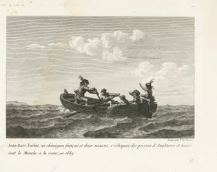 Jan Bart entkommt aus einem englischen Gefängnis und überquert den Kanal mit einem Ruderboot, 1689