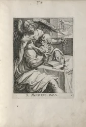 Der heilige Matthäus, Platte 1 aus Die vier Evangelisten