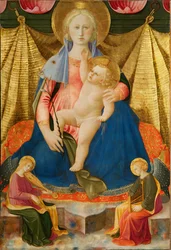 Madonna der Demut mit zwei musizierenden Engeln, ca. 1450