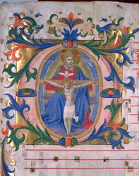 Ms 523 f.166r Historisierte Initiale 