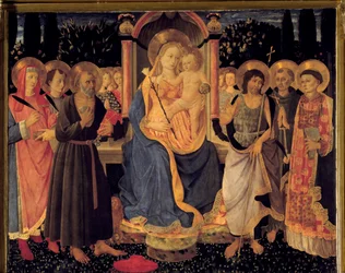 Der Altar von St. Hieronymus Die Jungfrau und das Kind, ca. 1460