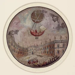Ein frühes Ballonunglück, ca. 1785