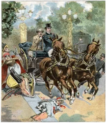 Kutschenunfall in Paris