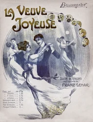 Paare tanzen den Walzer Ballsirenen, ca. 1910 (Illustration)