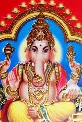 Ganesha oder Ganapati: der elefantenköpfige Hindu-Gott.