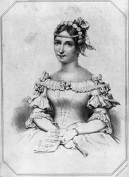Porträt von Laura Cinti-Damoreau (1801-1863), französische Sopranistin, Lithographie
