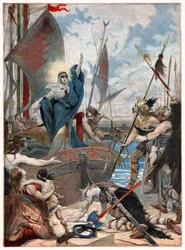 Die heilige Genevieve während der Belagerung von Paris