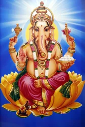 Shiva-Hindu-Tempel. Ganesha oder Ganapati: der elefantenköpfige hinduistische Gott.