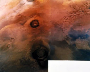 Vulkane auf der Oberfläche des Planeten Mars