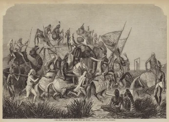 Sohir Singh, Raja der Sikhs, mit seiner Eskorte