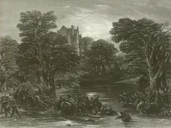 Die Schotten nach der Schlacht von Preston verfolgt