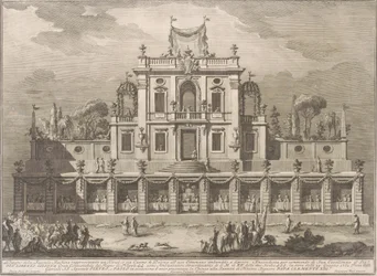 Die zweite Maschine für die Chinea von 1762: Ein Kiosk oder Lusthaus im osmanischen Stil