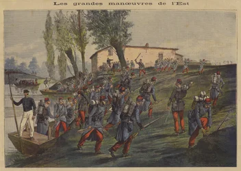 Die französische Armee bei Manövern im Osten des Landes