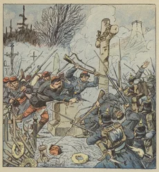Verteidigung des Friedhofs von Loigny durch das 37. Marschbataillon