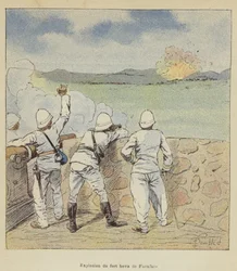 Explosion des Hova-Forts von Farafate