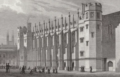 Die neue Halle, Christs Hospital, 1828