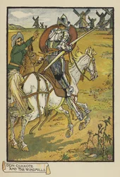 Don Quixote und die Windmühlen