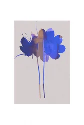 Abstrakte blaue Blüten